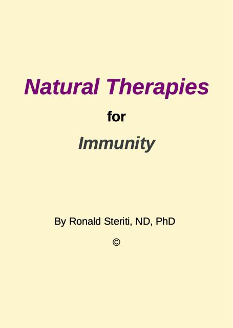 Natural Therapies for Immunity